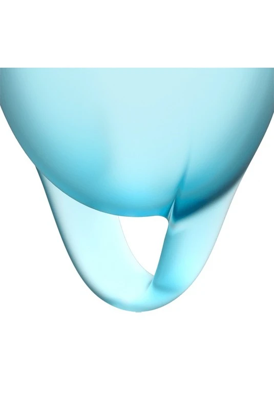 2 Coupes Mensturelles Satisfyer Light Bleu – Image 3