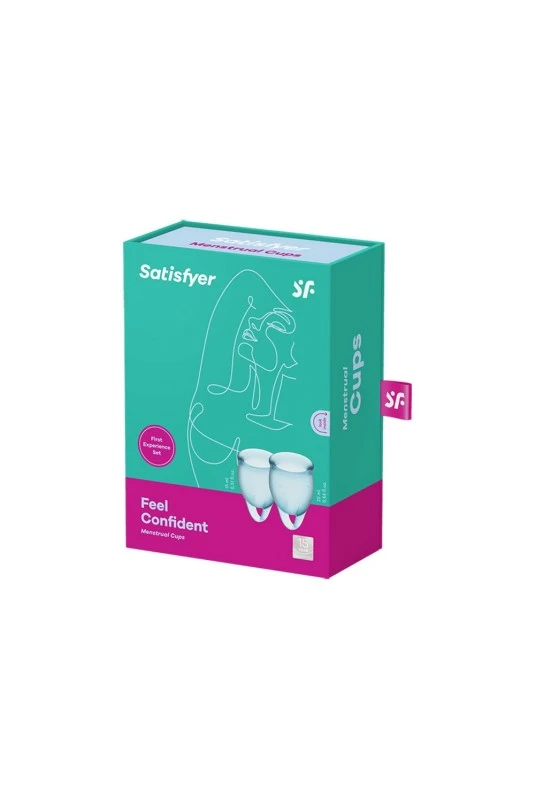 2 Coupes Mensturelles Satisfyer Light Bleu – Image 4