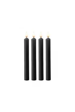 4 Bougies SM Noires Large Basse Température
