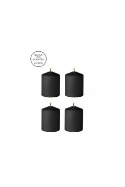 4 Bougies SM Noires Parfum Indocile Basse Température
