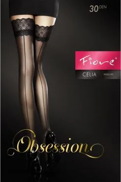 Bas Autofixant Couture Noir Celia Fiore