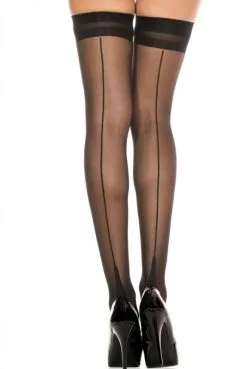 Bas Effet Coutures Noirs