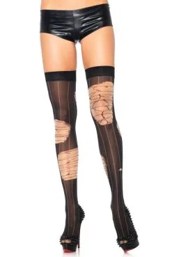 Bas Effet Déchiré Punk CyberPunk SteamPunk Et Gothique Destroy