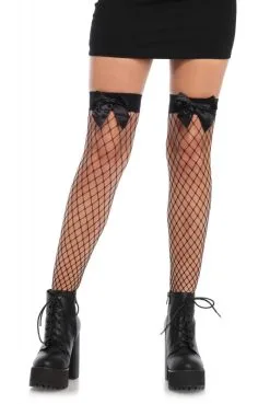 Bas Résille Jarretières à Noeud