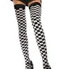 Bas Sexy à Damier Noir Et Blanc