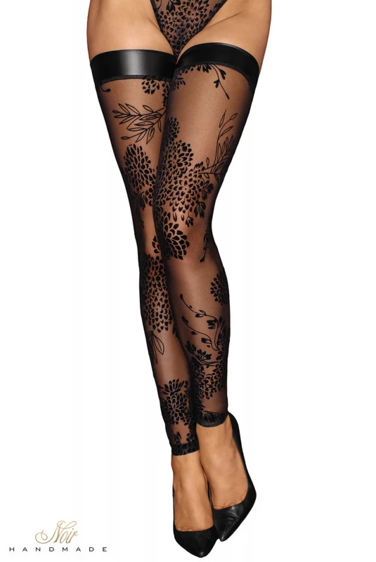 Bas Sexy Chic Fetish Autofixants Tulle Floqué – Image 3