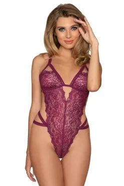 Body Dentelle Florale Strappy Mure Dos Nu