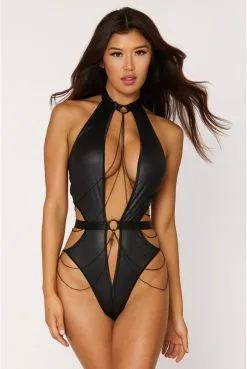 Body Fetish Echancré à Chainettes