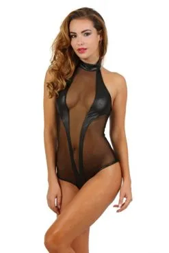 Body Fetish Transparent Col Montant