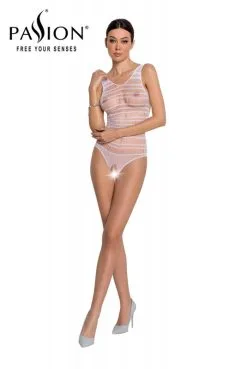 Body Résille Ouvert Horizontal Graph Transparent Blanc