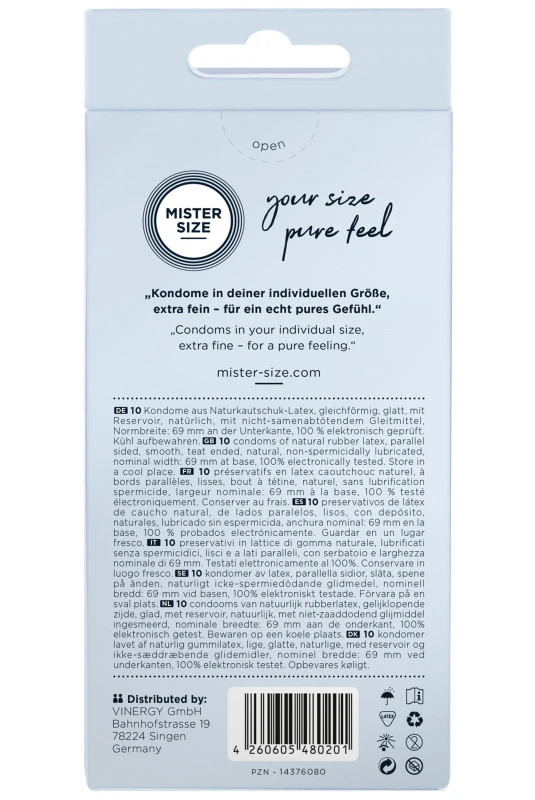 Boite 10 Préservatifs Latex Réservoir 7 Tailles – Image 2