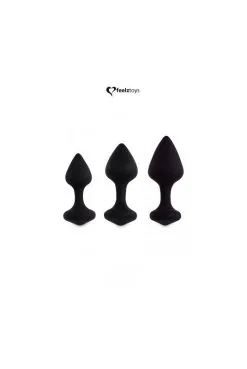 Coffret 3 Plugs Anal Noir Bibi