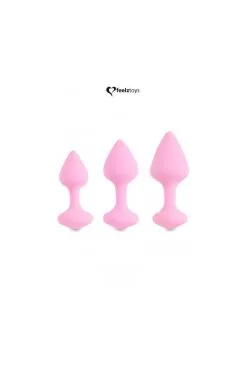 Coffret 3 Plugs Anal Rose Bibi