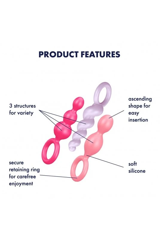 Coffret 3 Plugs Anal Satisfyer Couleur – Image 2