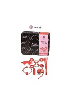 Coffret Secret Bondage Bdsm 8 Pièces Rouge
