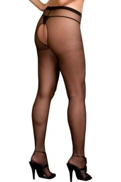 Collants Noir Ouverture Entre Jambes Et Fesses