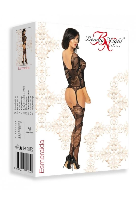 Combinaison BodyStocking Sexy Manches Longues Esmeralda – Image 5