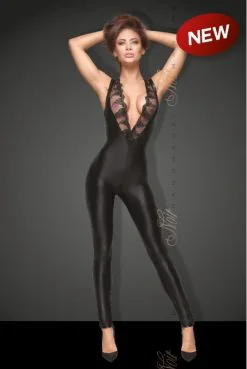 Combinaison Fetish Sans Manches Noir HandMade