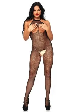 Combinaison Libertine Ouverte En Résille