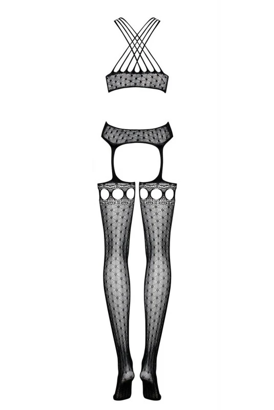 Combinaison Ouverte Effet Jarretelles 3 Pièces – Image 4