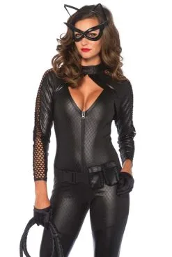 Costume Combinaison Féline 4 Pièces Leg Avenue