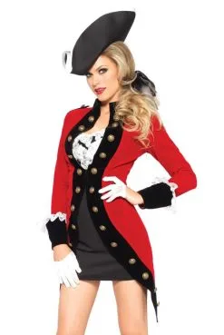 Costume Femme Pirateau Manteau Rouge