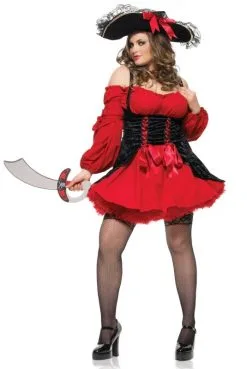 Costume Robe Pirate Sexy Rackham Le Rouge Grande Taille