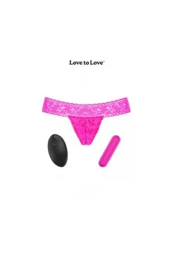 Culotte Vibrante Télécommandée Rose Fluo