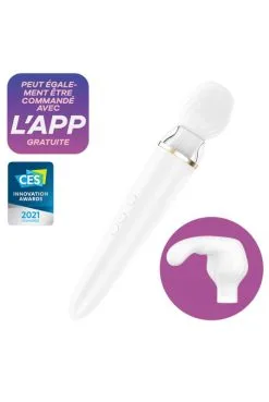 Double Wand Blanc Connecté USB Double Wand-er Satisfyer - CC597756