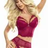 Ensemble Bustier Slip Bordeaux Passion Glamour