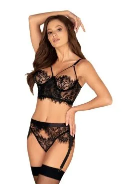 Ensemble Jarretelles Sexy Lashy 3 Pièces