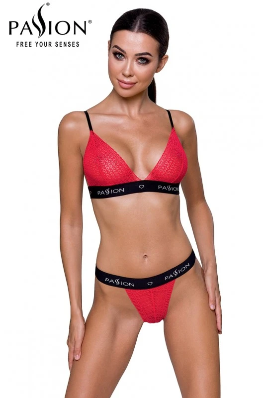 Ensemble Lingerie Glamis - Rouge Et Noir