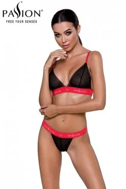 Ensemble Lingerie Noir Et Rouge Glamis