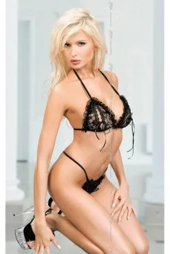 Ensemble Ouvert Sissi Dentelle Noire