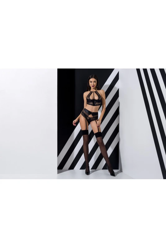 Ensemble Porte Jarretelles Scarlet 3 Pièces Noir – Image 5