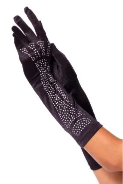 Gants Chic Strass Squelette