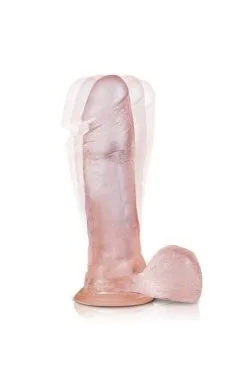 Gode Cristal Vibrant Ventouse 21 X 5 Cm Télécommande Fil