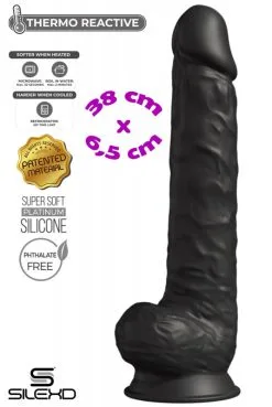 Gros Gode Ventouse 38 X 6,5 Cm Réaliste Noir Thermo Réactif