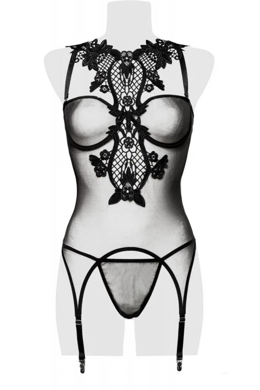 Guêpière Tulle Décolleté Dentelle – Image 3