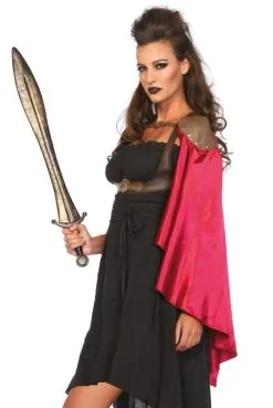 Harnais Guerrière Avec Cape Satin