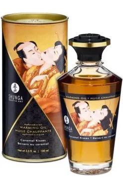 Huile Chauffante Aphrodisiaque Comestible Baisers Au Caramel