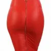 Jupe Longue Sexy Fendue Crayon Rouge Weetlook Zip Dos