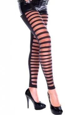 Legging Fashion Noir Devant Ajouré En Transparence