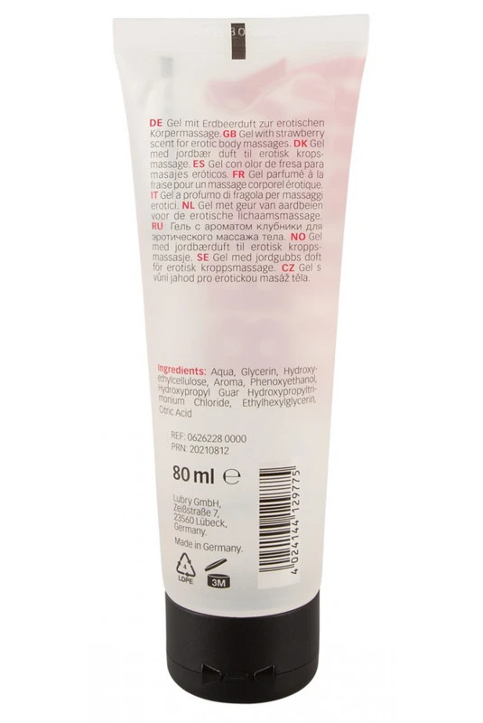 Lubrifiant Base Eau Arôme Fraise Végétalien – Image 3