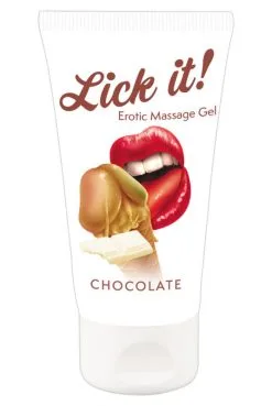 Lubrifiant Gel De Massage Végétalien Comestible Chocolat Blanc 50ml