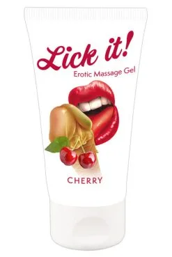 Lubrifiant Gel De Massage Végétalien Comestible Goût Cerise 50ml