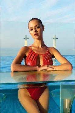 Maillot De Bain Rouge Keissi 1 Pièce