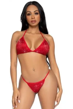Maillots Bikini Strass Phoenix Rouge