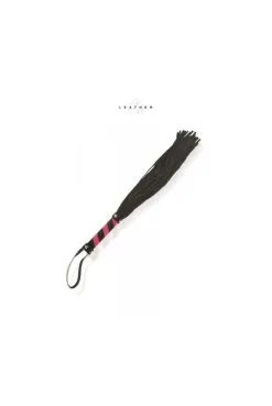 Martinet Cuir Noir Et Rose