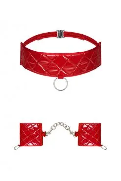 Menotte Et Collier Rouge Hunteria